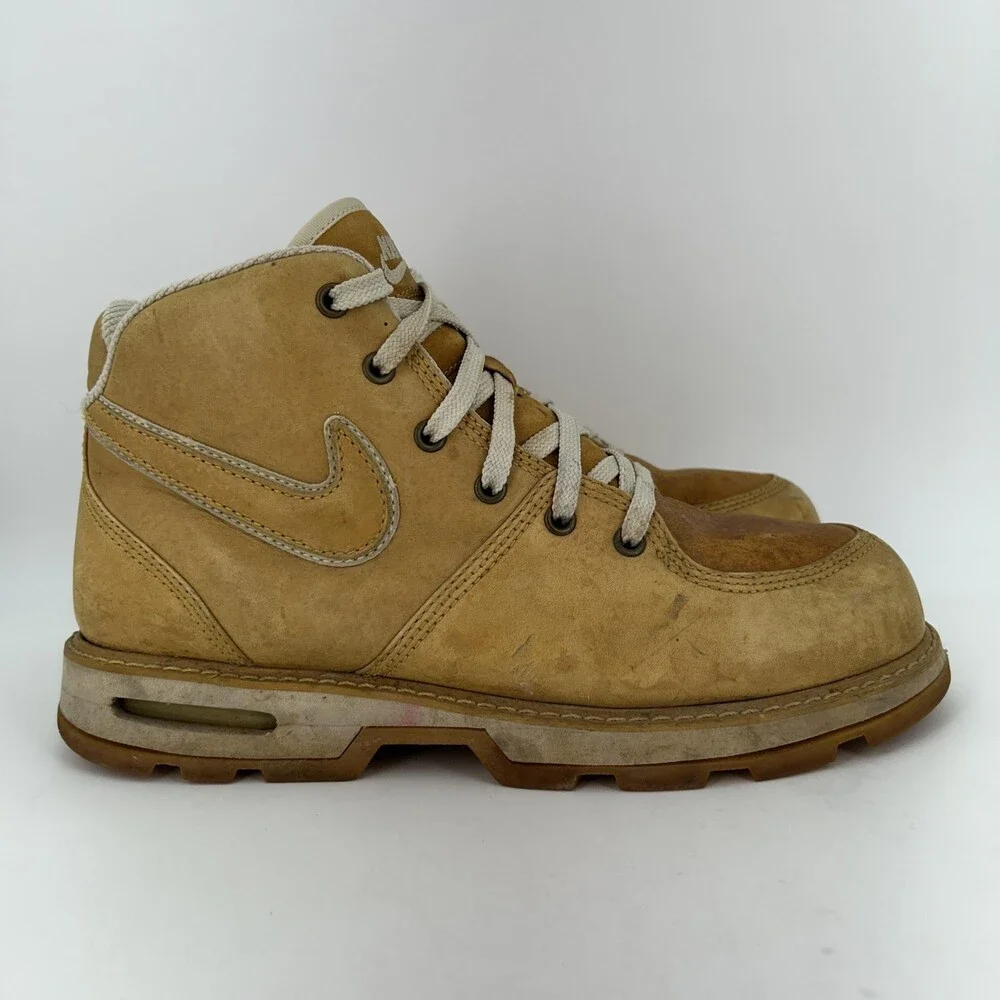 Vintage Nike Air Ecrof Boots Mens Size 9 Nubuck Leather Combat Ankle 308657-221